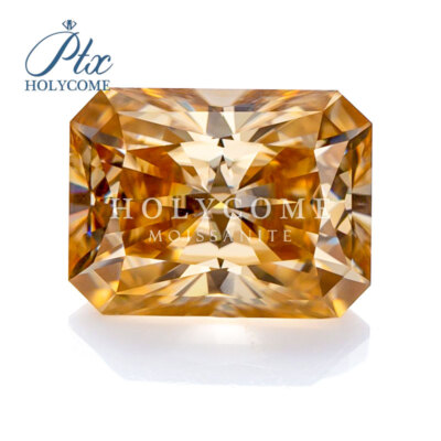 Radiant Cut Loose Moissanite Champagne Natural VVS1 GRA Edelstein für Schmuck