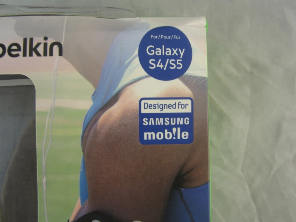 Belkin Sport Fit Armband Brassard for Samsung Galaxy S4 S5 Black Overcast . - Image 2 of 4