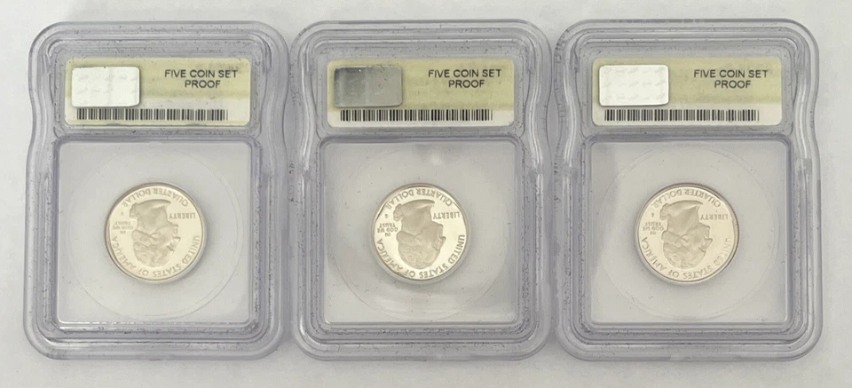 2004 S 25c ICG CERTIFIED 3 COIN SET DEEP CAMEO PROOF 1st DAY ISSUE STATE QUARTER - Image 2 of 2
