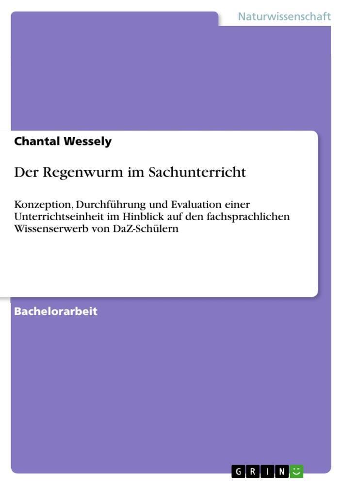 Thumbnail - Der Regenwurm Sachunterricht | Chantal Wessely | Deutsch | Taschenbuch