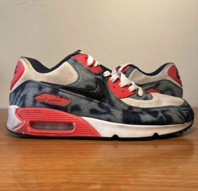 Nike Air Max 90 QS x Atmos Bleached Denim Size 10.5 Sneakers 700875-400