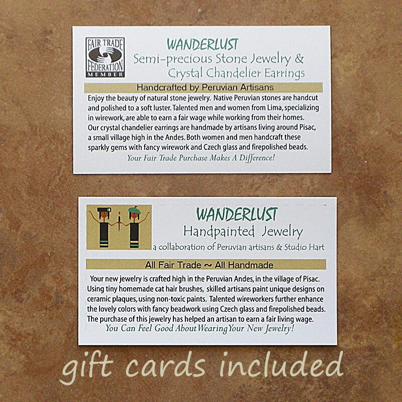 Brazalete Piedra Natural - Crisocola - Artesanal Hecho a Mano en Perú - Comercio Justo Foto 2 de 2