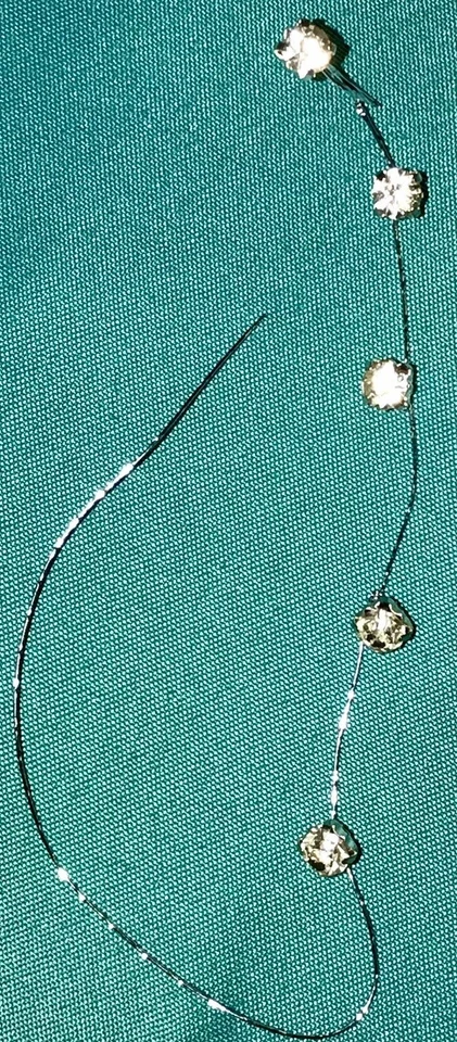 New Rhinestone Silver Wire Sprays Diamanté 5 Stone Tree 10 Ct Bouquets 💐 Floral Foto 3 de 4