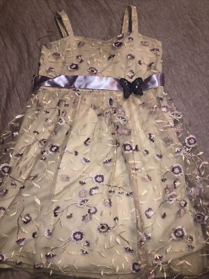 Poppies And Roses Girls  SZ 14 Special Occasion Dress Butterfly