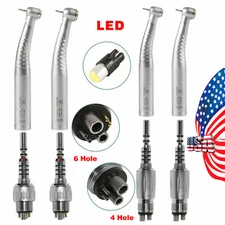 Dental Fiber Optic Handpiece High Speed / LED Quick Coupler 4/6 Hole KaV Style