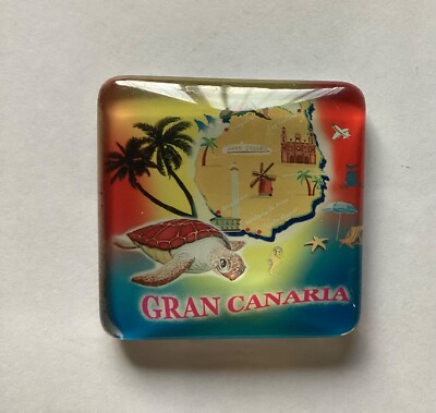 Gran Canaria Spain Turtle Map Acrylic Fridge Magnet WN1