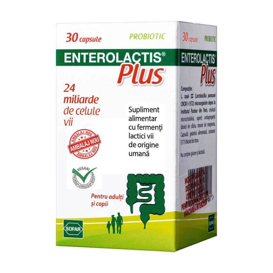 SOFAR Enterolactis Plus Fermenti Lattici 3x30 Capsule Integratore Probiotico - Immagine 3 di 4