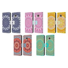 HEAD CASE DESIGNS MANDALA LEATHER BOOK WALLET CASE COVER FOR MOTOROLA PHONES