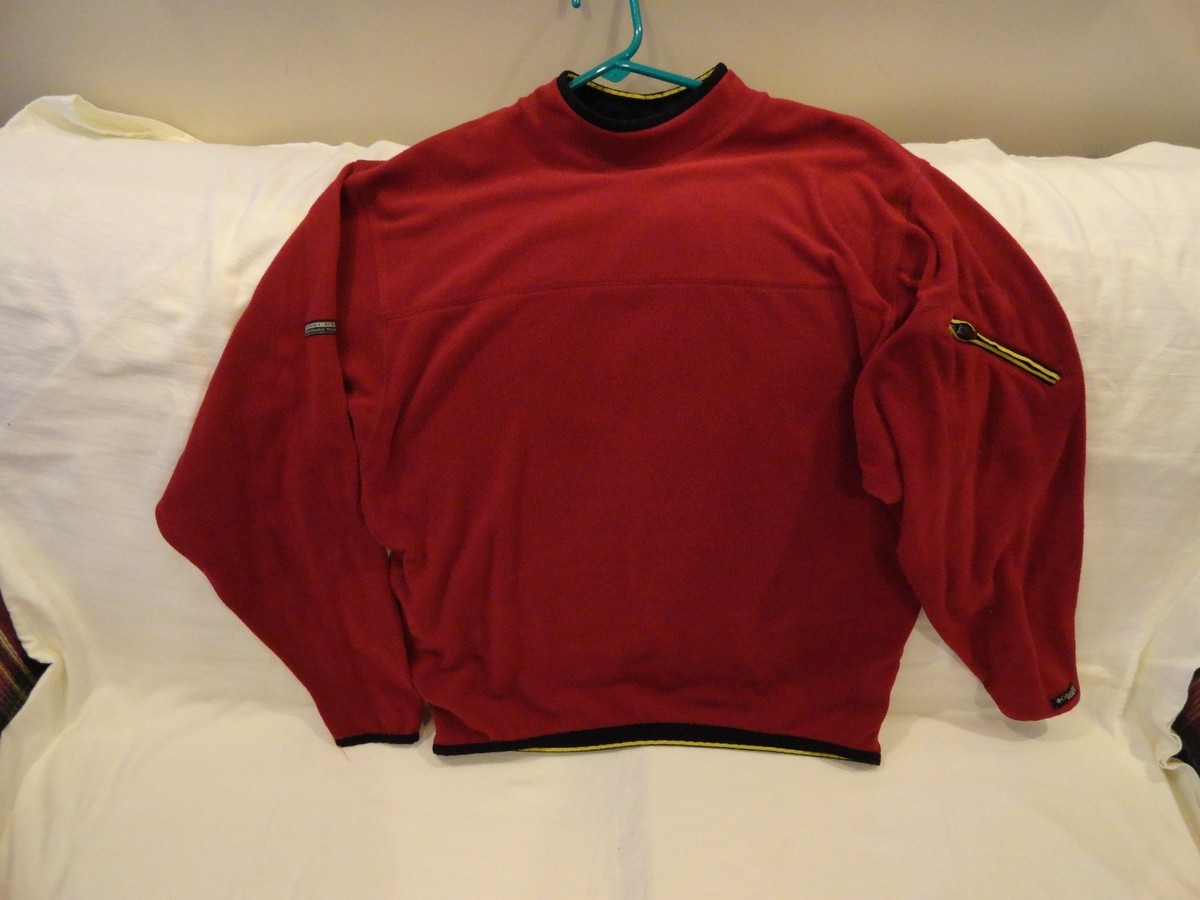 Columbia GRT Omni Dry Sweatshirt/Shirt Pullover Sz Small Maroon 