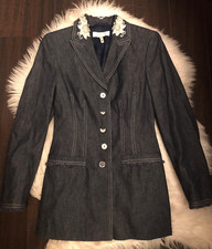 GORGEOUS ESCADA denim jacket, beaded Size 34