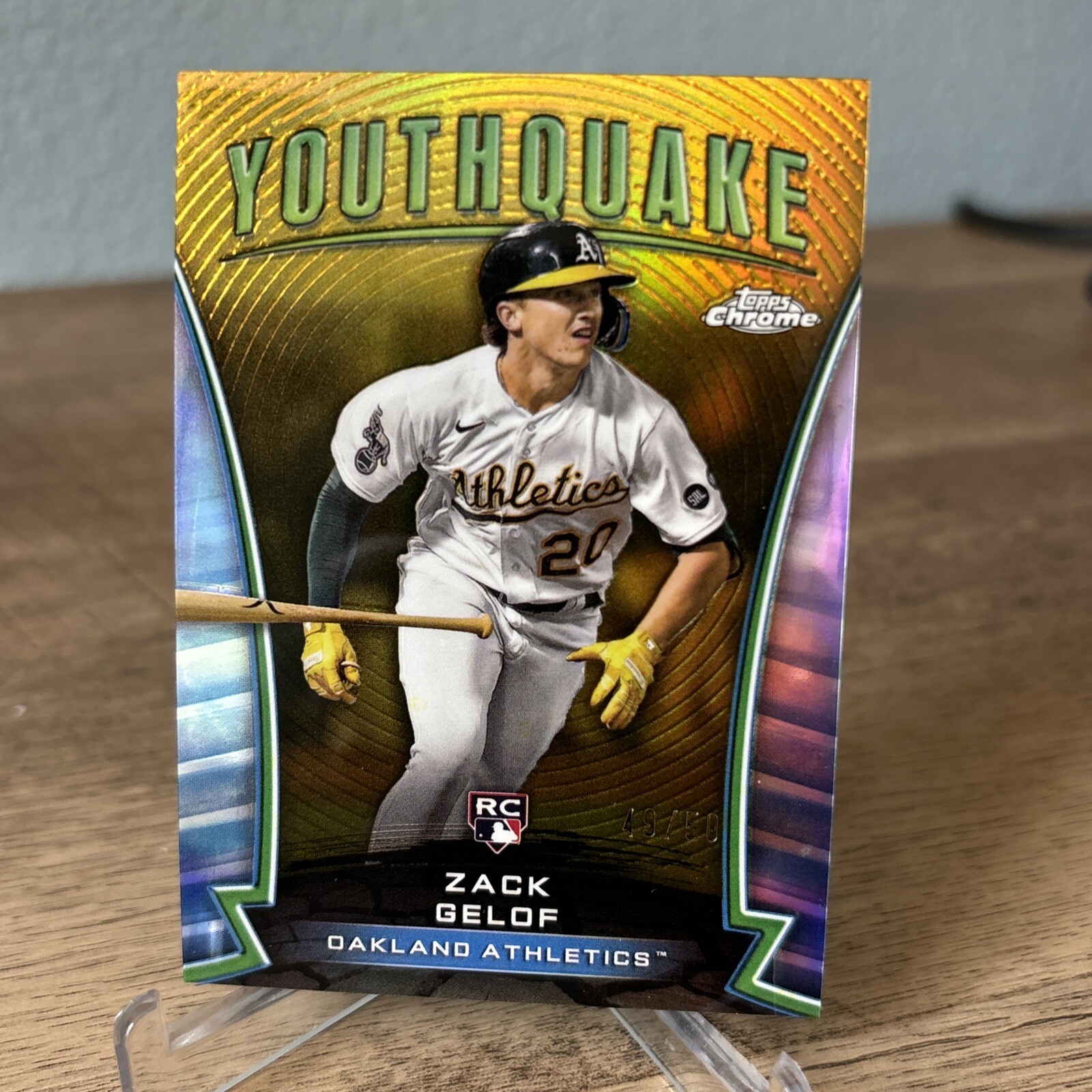 Zack Gelof 2024 Topps Chrome Youthquake GOLD Refractor RC Athletics /50