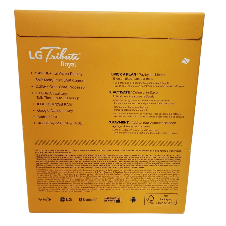 NEW | Boost Mobile | LG Tribute Royal Cellphone | LMX320PM | Platinum Gray - Image 3 of 4