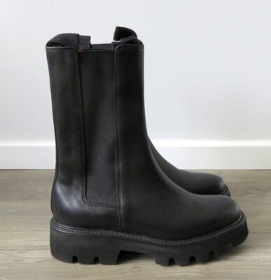 GRENSON WOMEN'S BLACK LEATHER DORIS CALF HIGH PULL