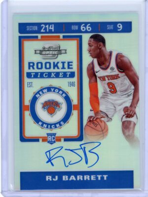 その他 PANINI CONTENDERS RJ BARRETT RC AUTO 2019-20 Panini Contenders RJ Barrett Finals Ticket Rookie Auto RC