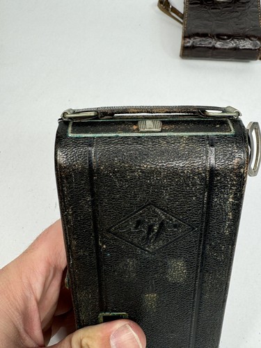 Cámara plegable estándar Agfa vintage con estuche de cuero - para piezas o reparación - Imagen 12 de 14