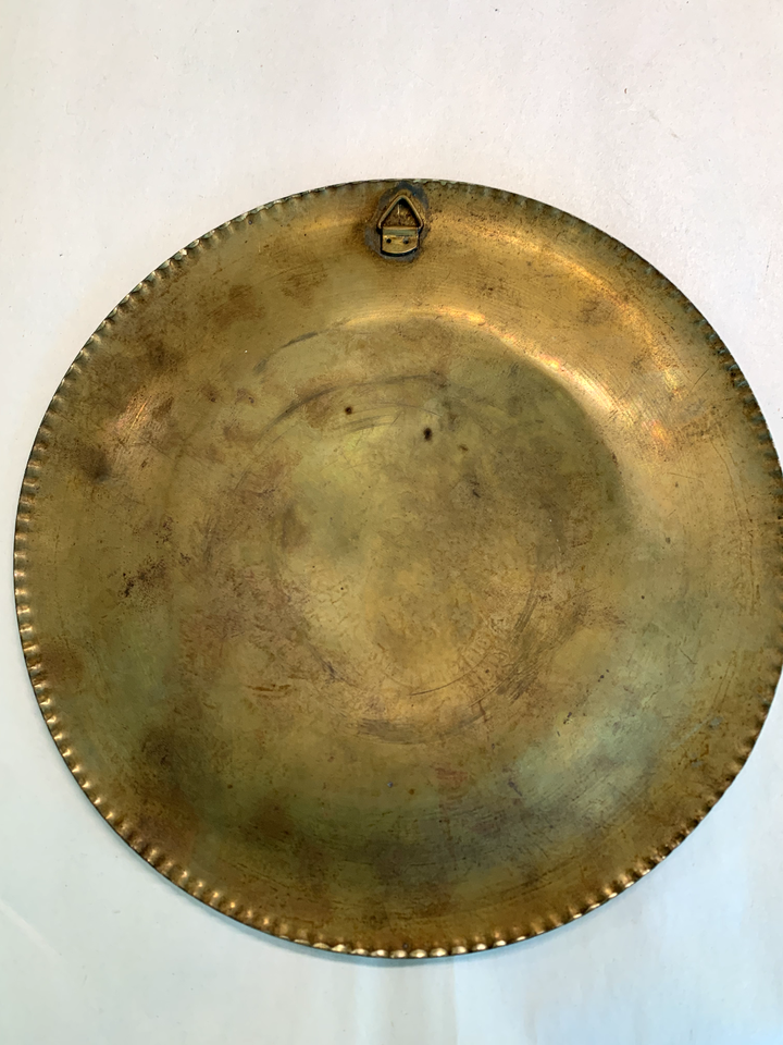 Queen Egyptian Copper Wall Art Hanging Plate Platter Egypt Engraved