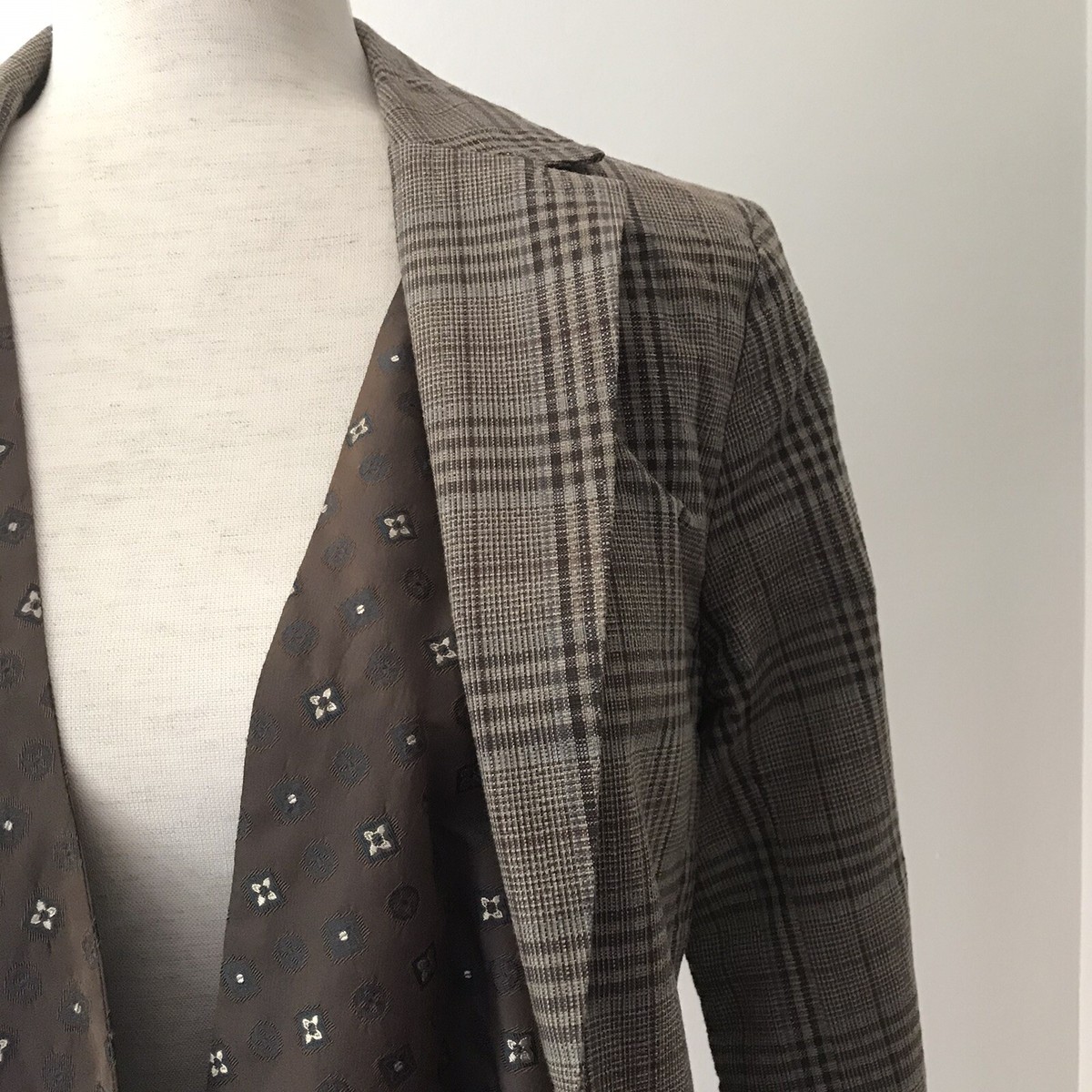 Blazer à Carreaux Lilith Taille XS - Style Steampunk Équestre British - Coton - Occasion TB