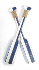 Toysdone Double Oar MDF Wall Decor – Blue & White Rustic Finish, 20.5"x11.6"