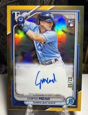 2024 Bowman Chrome GOLD REFRACTOR Curtis Mead Auto #2/50 #CRA-CME RC White Sox