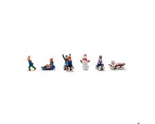 Woodland Scenics N Scale Children Sledding Micro Figures Set [WOOA2221]