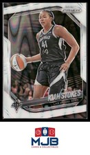 2025 Panini Prizm WNBA Kiah Stokes White Seismic Prizms #58 Las Vegas Aces