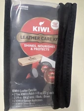 New Kiwi Complete Leather Care Shoe Polish Travel Kit Black/Brown  ..W