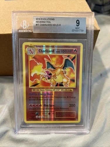 Charizard Reverse Holo Evolutions BGS 9