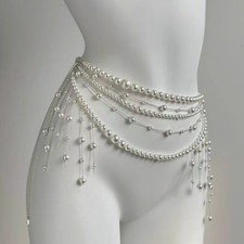 Pearl Waist Chain Body Chain Luxurious Crafted Ethereal Necklace Accessories