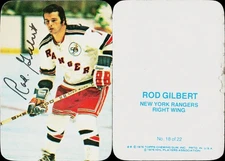 1976-77 Topps Glossy Inserts Hockey Card #18 Rod Gilbert