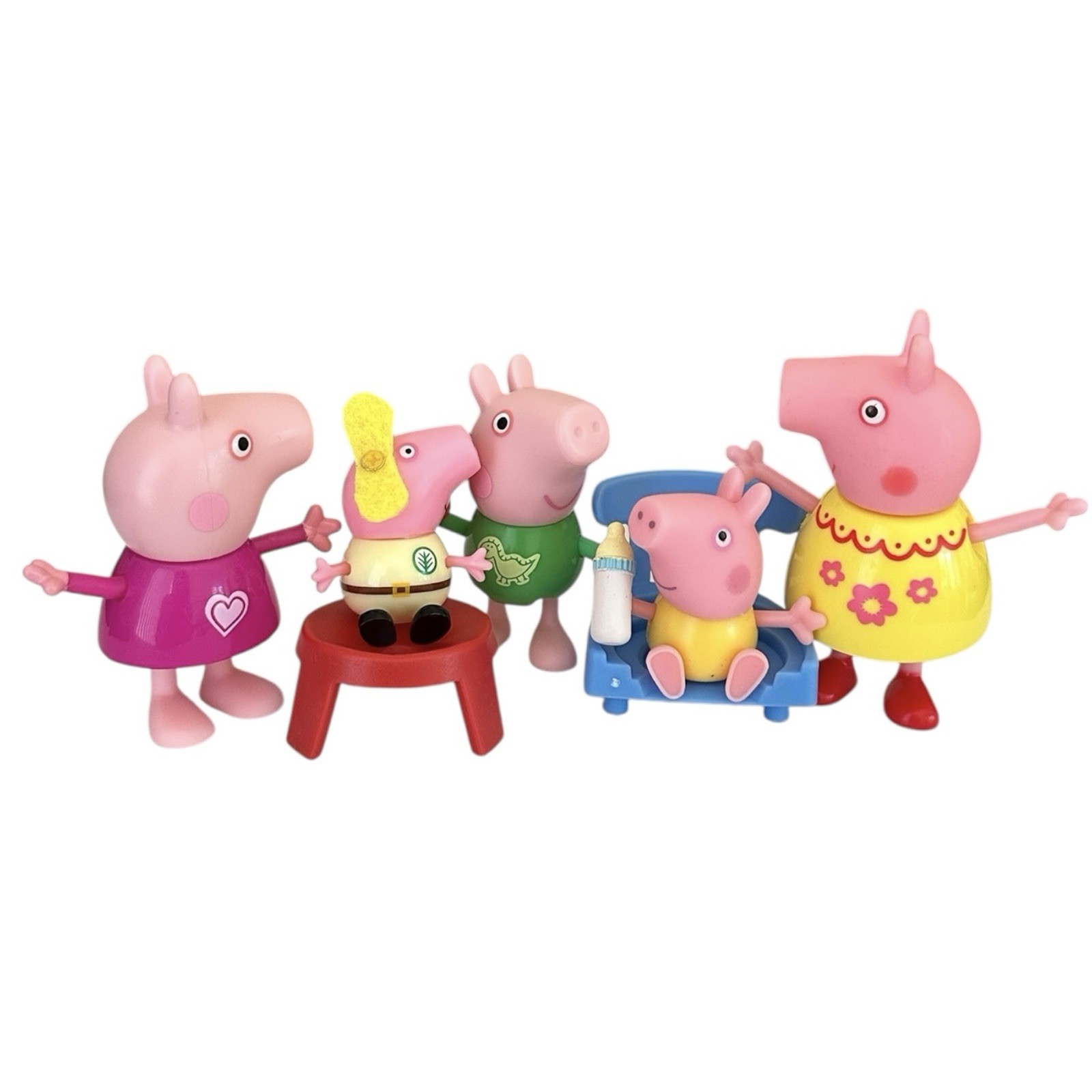 GC Poseable Baby Evie, Cousin Chloe & Baby Alexander, 2 Grands, Peppa Pig Core 4