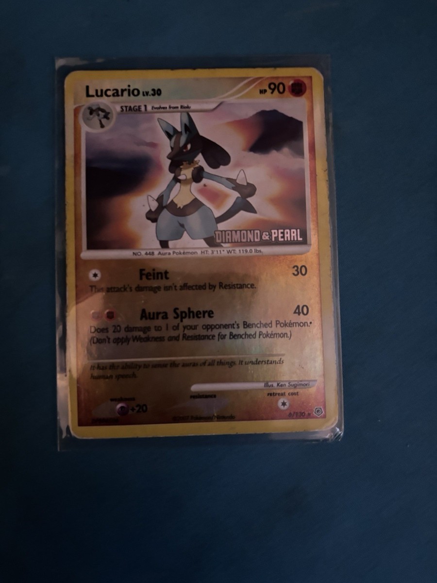 2007 Pokémon Tcg Lucario Lv. 30 Diamond And Pearl Reverse Holo