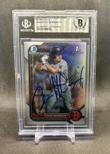 2022 Bowman Chrome Draft REFRACTOR #BDC92 Chase Meidroth RC Signed BAS Auto 654