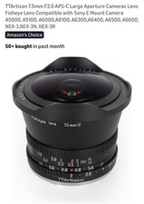 TTArtisan 7.5mm F2.0 APS-C Large Aperture Cameras Lens Fisheye Lens NEW