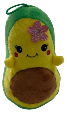 Soma Plüsch-Kissen Avocado Sofa-Rückenkissen Rund 25cm grün Kuscheltier Geschenk