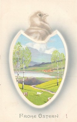 729180) Nice Mint Postcard Happy Easter expired around 1910