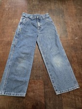 Vintage Lee Made in USA Girls 6x Denim Carpenter Jeans 90s Y2k 1990s