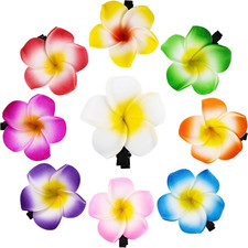 36 Pcs Hawaiian Flower Hair Clips Plumeria Foam, 5 cm/ 1.97 inch