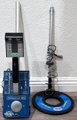 WHITE'S EAGLE II METAL DETECTOR PROFESSIONAL MPC w/ BLUE MAX DEEPSCAN 950 COIL