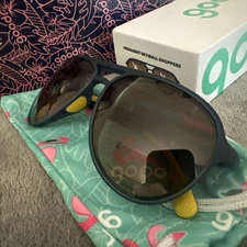 Goodr "Frequent Skymall Shoppers"  Polarized Sunglasses Blue Frame Tinted Lens