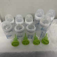 DR BROWNS Natural Flow Wide 5oz/9oz Bottles/Nipples/Inserts/Caps - Lot of 9