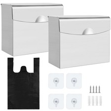 2 Pcs Sanitary Napkin Disposal Receptacle Stainless Steel Napkin Receptacle T...
