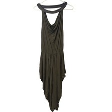 Michael Kors Made in Italy NWT Dress Womens 6 Green Neck Faux Leather $1700
