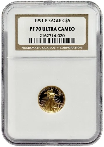 1991-P American Gold Eagle 1/10 oz Proof — photo from the most recent tracked eBay sale