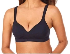  Carole Hochman Women's 2 Pack Seamless Comfort Bra L Black/Taupe 