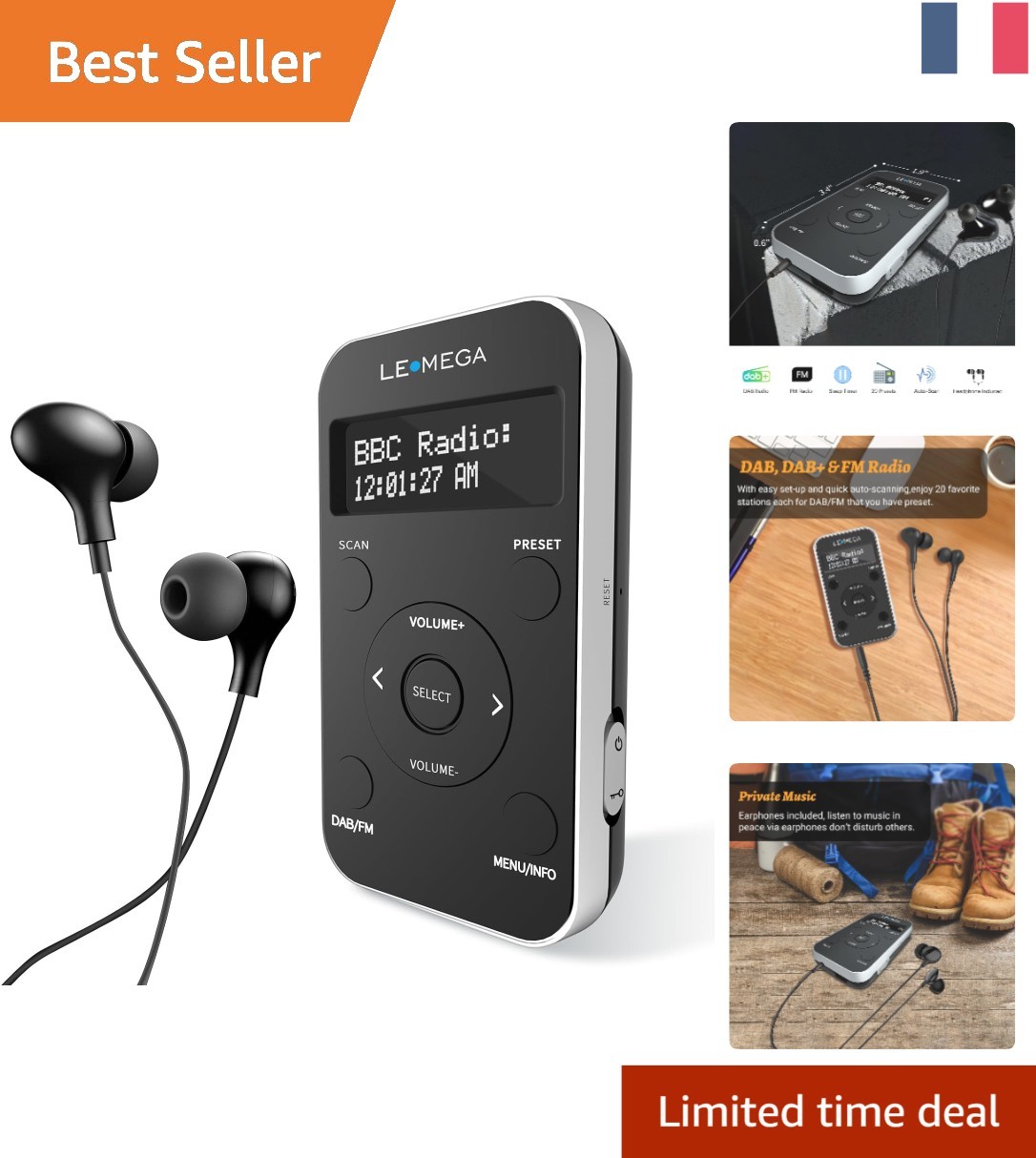 Radio DAB de Poche pour Randonnée et Rangement Facile en Voyage