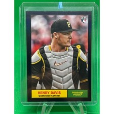 2024 Topps Archives #7 Henry Davis Black Foil RC Pittsburgh Pirates