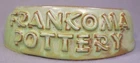 Frankoma Pottery Dealer Display Sign Table or Shelf Prairie Green