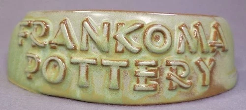 Frankoma Pottery Dealer Display Sign Table or Shelf Prairie Green