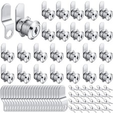 24 PCS 3/4 Inch Cabinet Locks With Keys Fits 0.5 Inch Max Drawer RV Storage