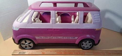 VW 2002 Mattel BARBIE Pink Volkswagen Microbus Van SUV Vintage RARE for PARTS